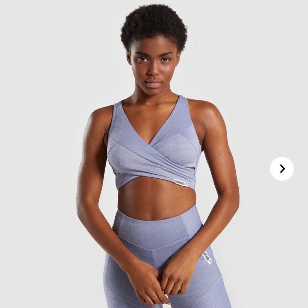 Gymshark True Texture Bralette - Blue